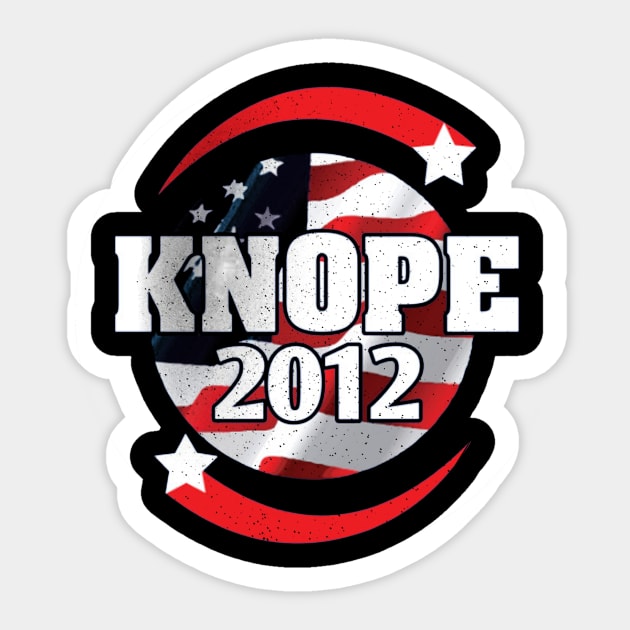 Knope 2012 Parcs and Rec Black Shirt Sticker by truefriend